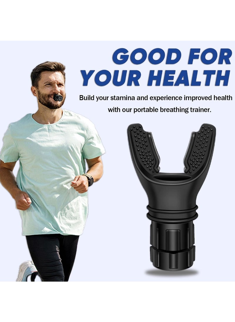 Generic - Portable breathing exercise device for lungs, Breathing trainer with Resistance Adjustable, Lung Trainer with excellent quality silicone,Easy to Clean and Use, Improve Breathing Capacity and Endurance - Image 1