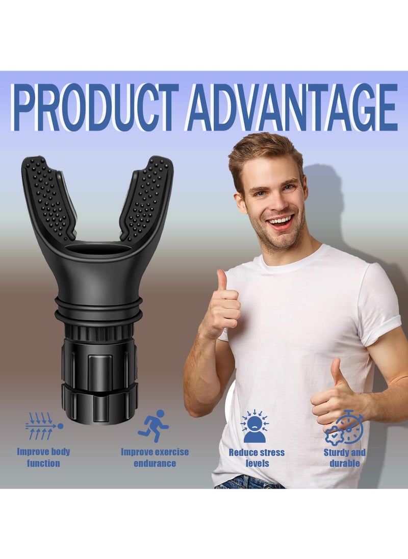 Generic - Portable breathing exercise device for lungs, Breathing trainer with Resistance Adjustable, Lung Trainer with excellent quality silicone,Easy to Clean and Use, Improve Breathing Capacity and Endurance - Image 1