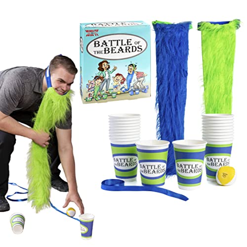 Squirrel Products Battle of The Beards Funny Party Game White Elephant Minute to Win It Game for Kids Adults Family Game Night Activity for Ages 6 - Image 1