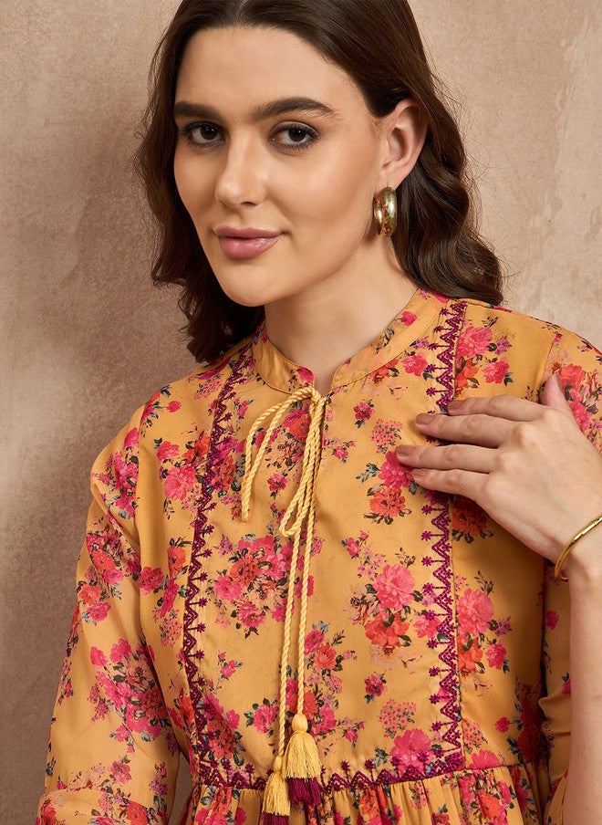 Baizee بلوزة مزينة بالزهور من Routes by All About You للنساء ذات الخصر المشدود - Image 2