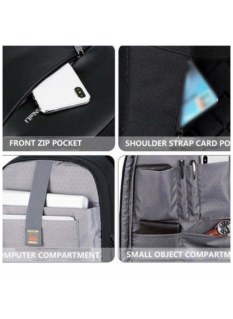 Generic - 15.6-Inch Waterproof Laptop Backpack With Usb Charging Port - Black - Image 1