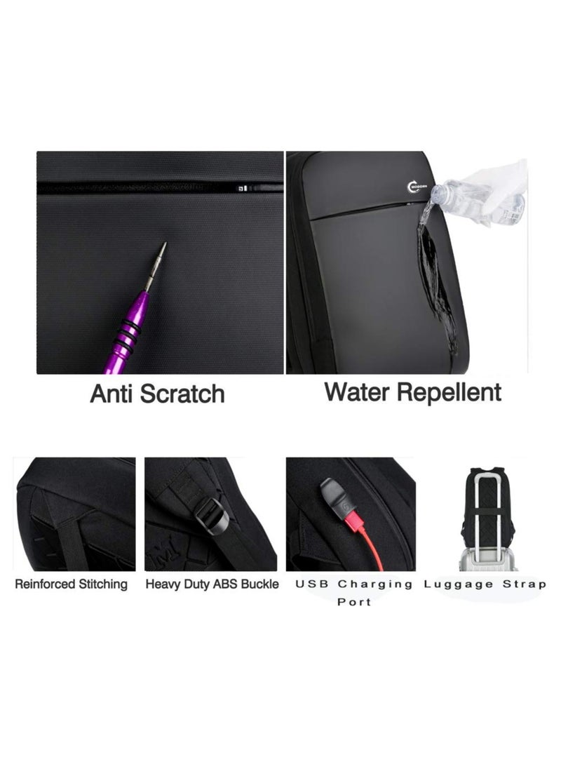 Generic - 15.6-Inch Waterproof Laptop Backpack With Usb Charging Port - Black - Image 1