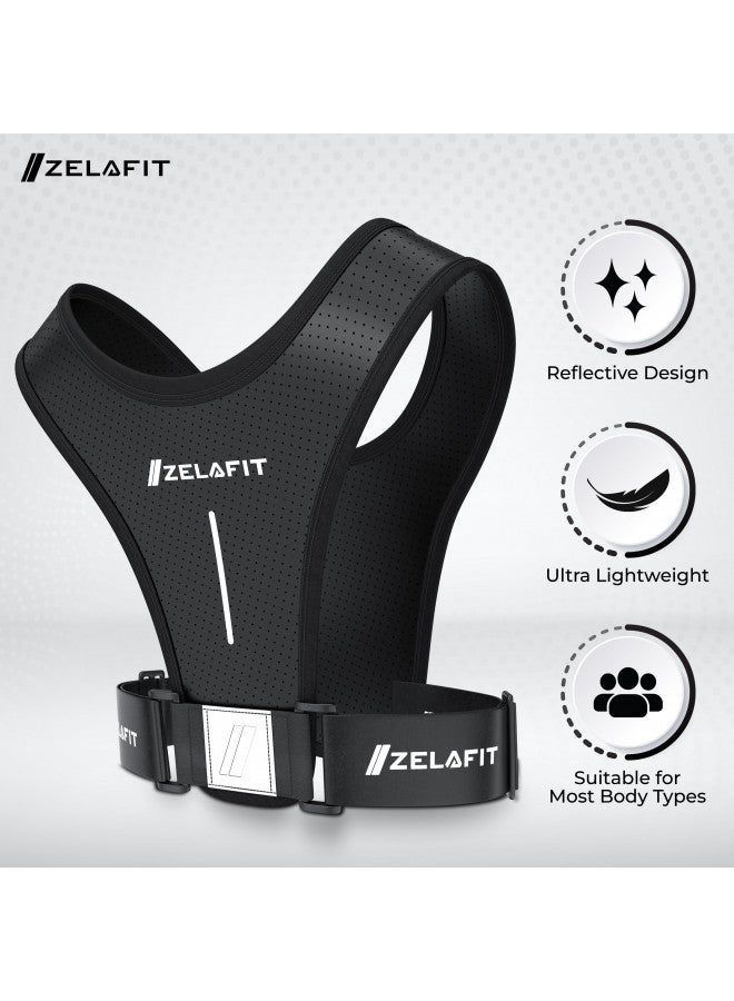 ZelaFit ZelaFit® Running Vest | Running Phone Holder | Running Accessories | Waterproof Phone Pouch | Key Holder | Lightweight | Reflective Running Vest - for Women & Men (Black) - Image 2