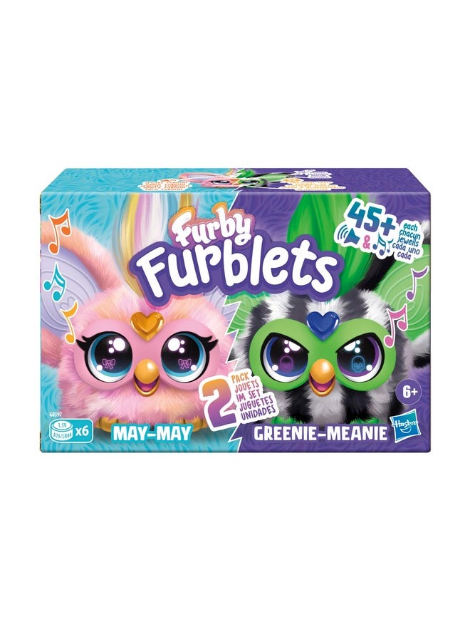 Furby - Furblets Fierce & Fabulous 2 Pack, Greenie-Meanie & May-May With 45 Sounds Each, Electronic Halloween Plush Toys For Girls & Boys, Ages 6+ (Amazon Exclusive) - Image 1