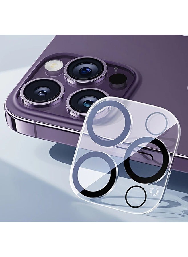 MIQIA Miqia iPhone 14 Pro Tempered Glass Camera Lens Protector Ultra HD transparent 9H Hardness Anti-Scratch Case Friendly Easy to Install No Affect on Night full coverage protection  - Image 1