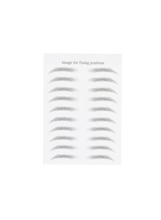 Generic - Eyebrow Tattoo Sticker, Hair-Like Authentic Eyebrows, Long Lasting Waterproof Natural False Eyebrows Makeup Sticker for Women Girls(BLACK-06) - Image 1