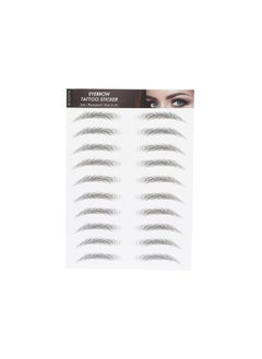 Eyebrow Tattoo Sticker, Hair-Like Authentic Eyebrows, Long Lasting Waterproof Natural False Eyebrows Makeup Sticker for Women Girls(BLACK-06)