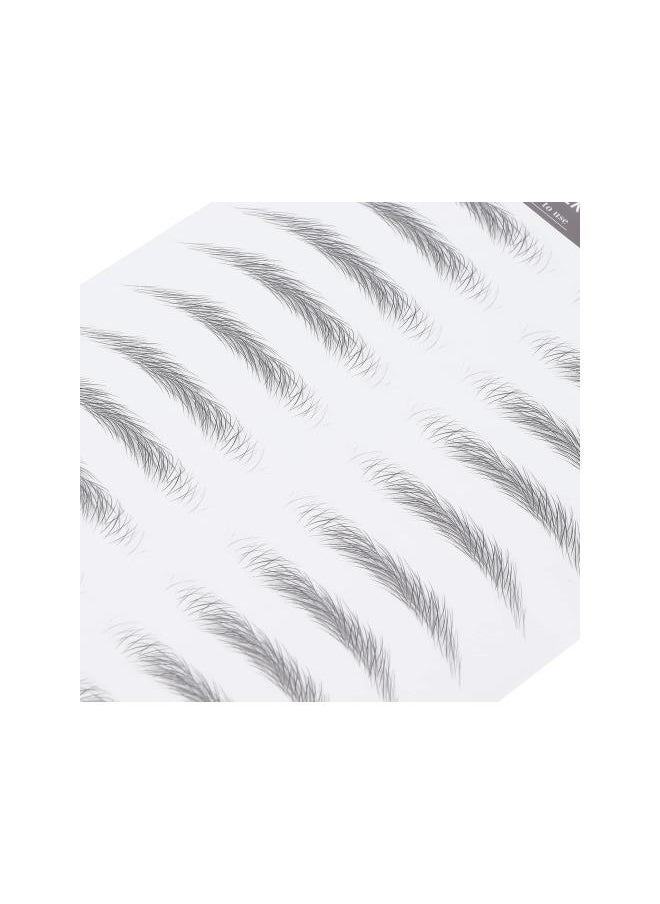 Generic - Eyebrow Tattoo Sticker, Hair-Like Authentic Eyebrows, Long Lasting Waterproof Natural False Eyebrows Makeup Sticker for Women Girls(BLACK-06) - Image 1