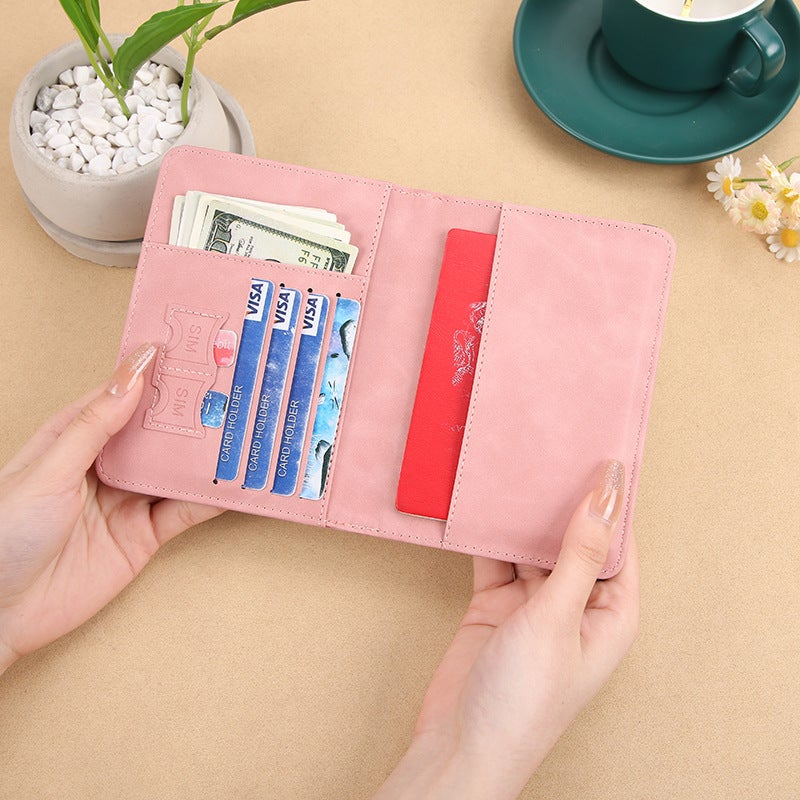 Skin Pressure Sensitive Variable Strap Pu Leather Rfid Passband Holder Travel Wallet Id Bag - Image 5