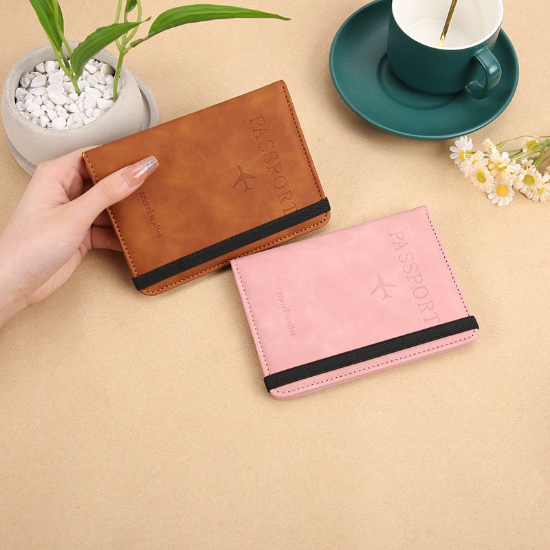 Skin Pressure Sensitive Variable Strap Pu Leather Rfid Passband Holder Travel Wallet Id Bag - Image 4