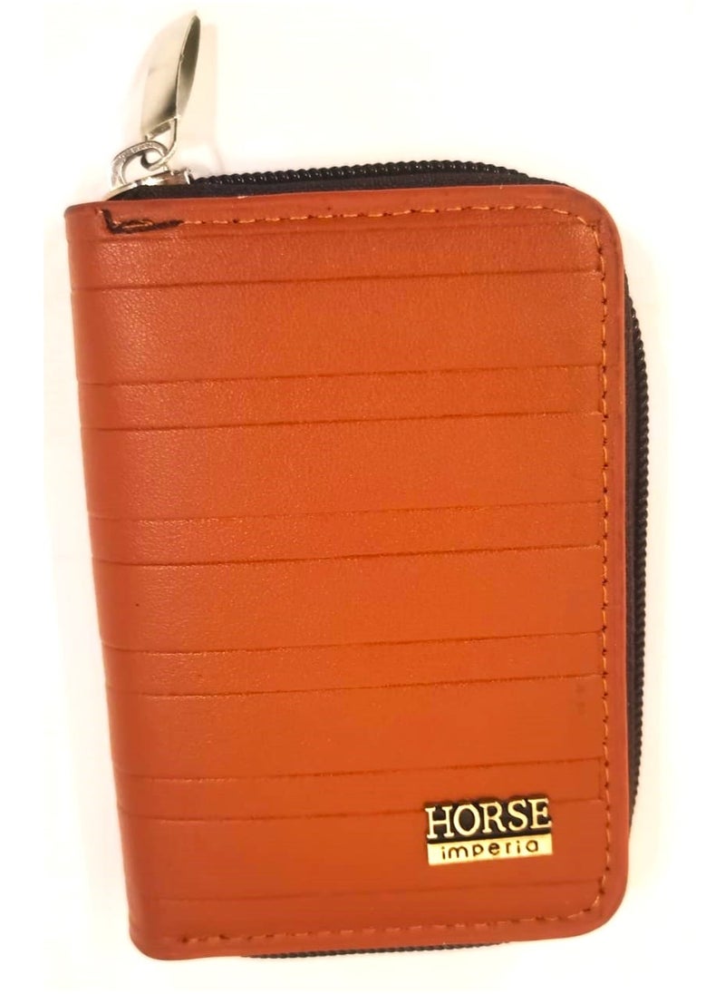 Horse - Horse card wallet - high quality - Havana - Image 1