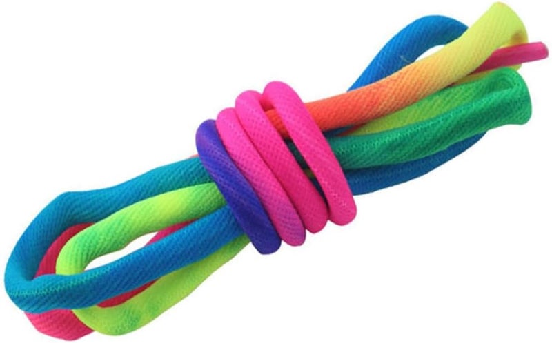 Rainbow round Shoelaces for Sneakers, Gradient Thick 100cm Shoe Strings, Colorful Athletic Shoelace Accessories for Casual and Sports Shoes - Image 1