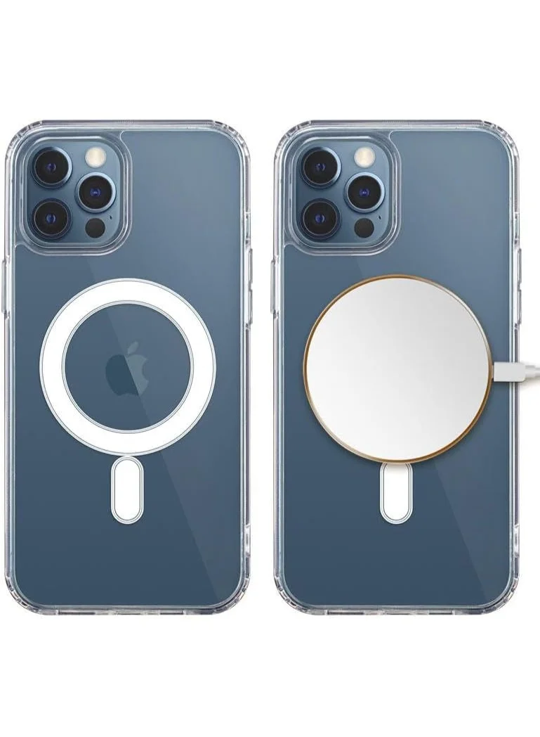 Mobcos  iPhone 16 Pro Clear Magnetic Wireless Charging Case  | Best Price UAE
