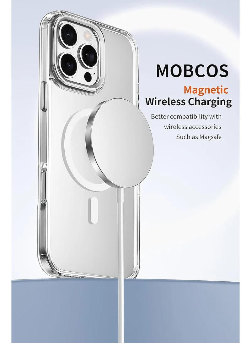 Mobcos  iPhone 16 Pro Clear Magnetic Wireless Charging Case  | Best Price UAE