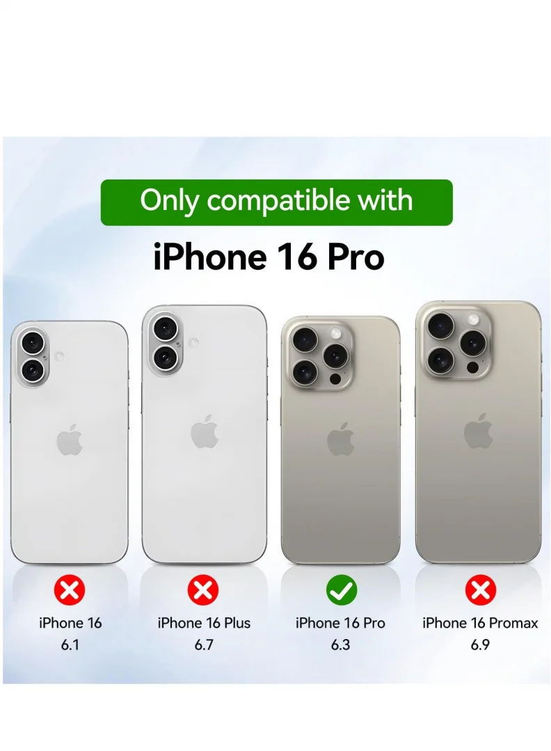 Mobcos  iPhone 16 Pro Clear Magnetic Wireless Charging Case  | Best Price UAE