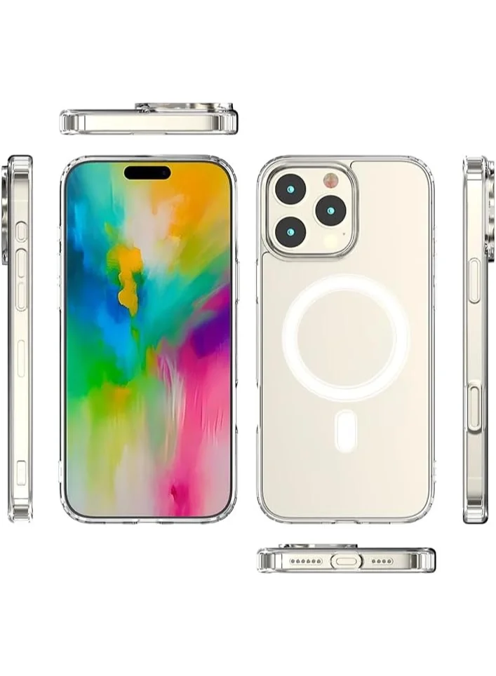Mobcos  iPhone 16 Pro Clear Magnetic Wireless Charging Case  | Best Price UAE