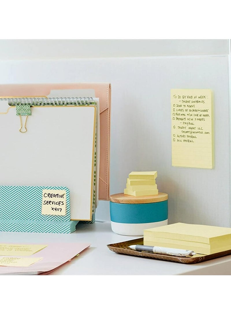 Post-it ملاحظات لاصقة 12-pad بحجم 3x5 بوصة باللون الأصفر - Image 2