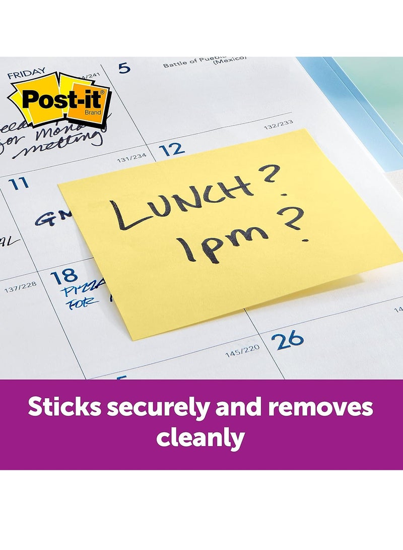 Post-it ملاحظات لاصقة 12-pad بحجم 3x5 بوصة باللون الأصفر - Image 3