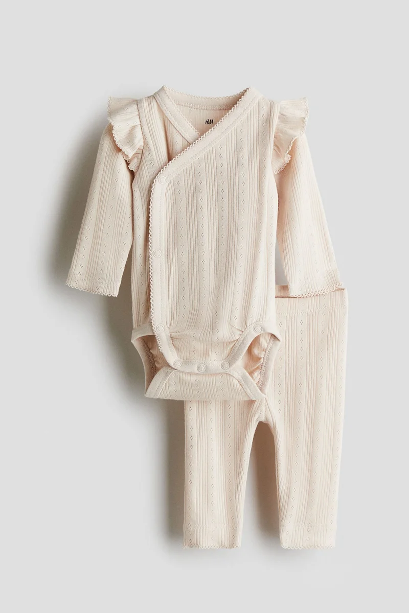 H&M 2-piece cotton pointelle set