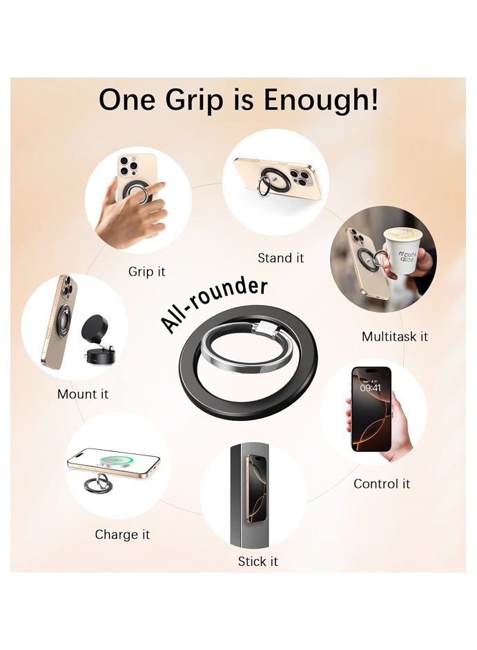 Magnetic Phone Ring Holder for MagSafe, Magnet Finger Ring Grip Stand Holder, Compatible with iPhone 16 Pro Max 15 14 13 12, Mag Safe Accessories, Pink - Image 4