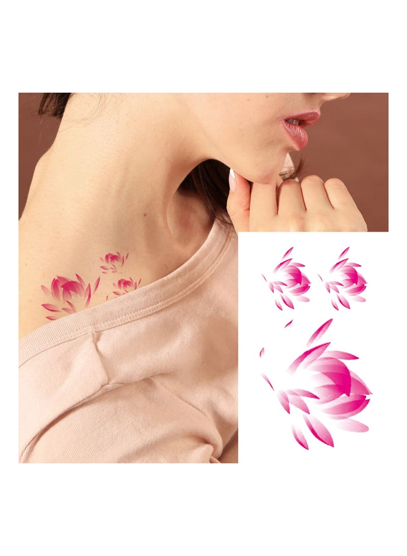 60 Sheets Waterproof Floral Body Art Temporary Tattoo Stickers for Women - Stylish Flower Designs for Creative Self-Expression and Unique Body Decoration. - Image 4