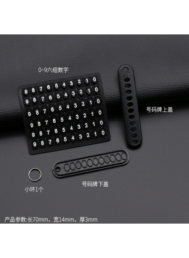 Car Key Anti-lost Mobile Phone Number Plate Keychain Key Bag Ring Buckle Men's and Women's Pendant Phone Number Plate Small Gift - Image 3