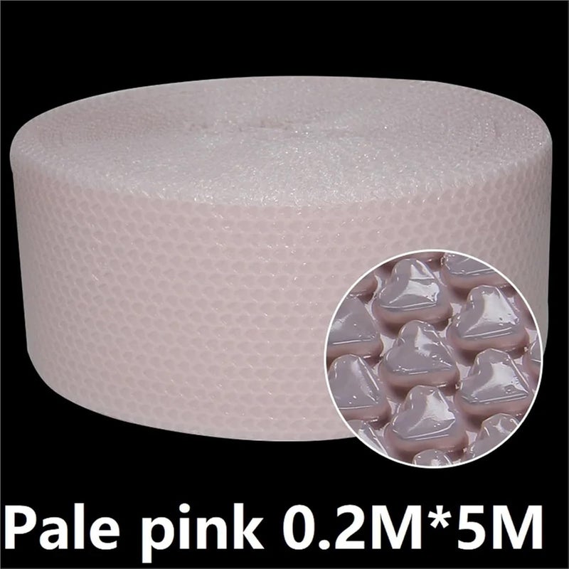 1/3rolls Heart Buffer Bubble Wrap Paper Bag Gift Vintage Packaging Foam Roll for Packag Pouches(Multi-colored,3rolls) - Image 3
