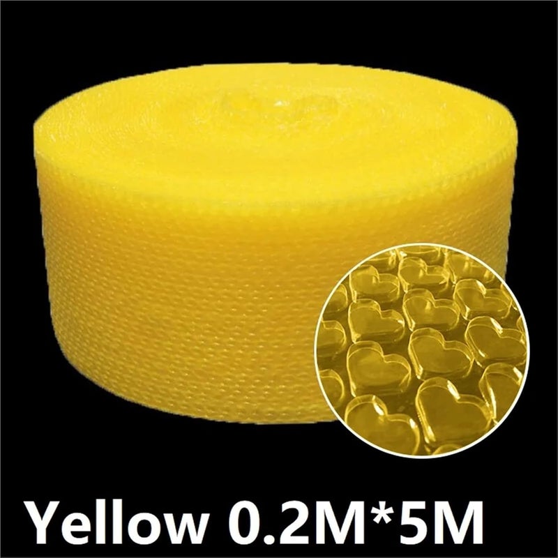 1/3rolls Heart Buffer Bubble Wrap Paper Bag Gift Vintage Packaging Foam Roll for Packag Pouches(Multi-colored,3rolls) - Image 2