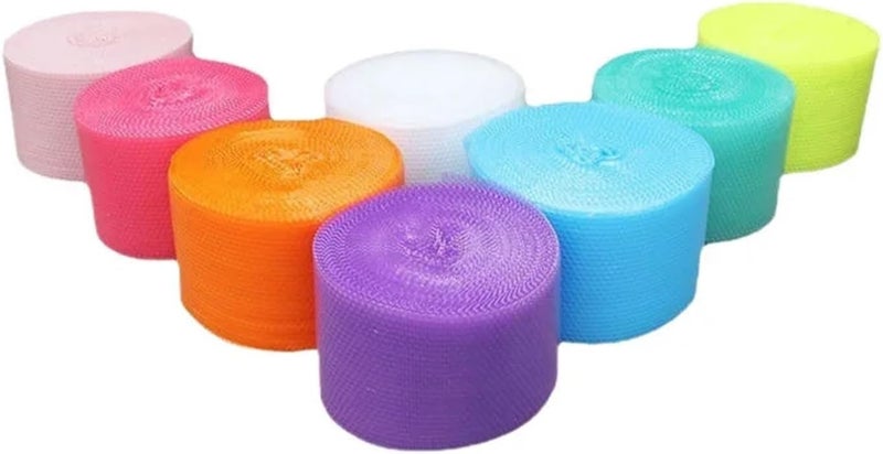 1/3rolls Heart Buffer Bubble Wrap Paper Bag Gift Vintage Packaging Foam Roll for Packag Pouches(Multi-colored,3rolls) - Image 1
