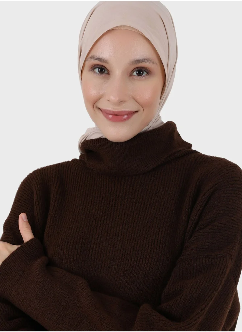 Refka by modanisa Turtle Neck Knitted Tunic