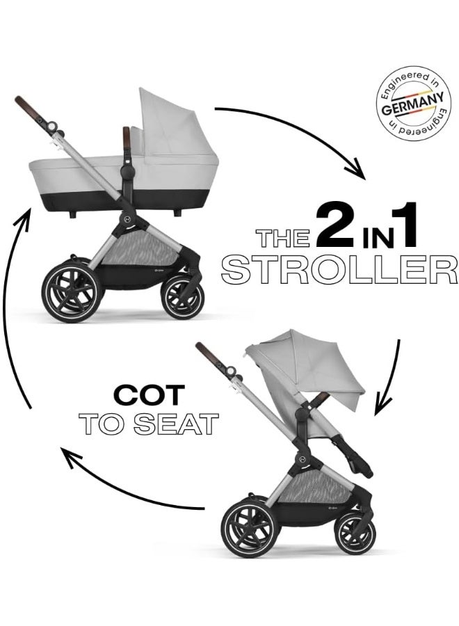 cybex عربة سيبكس إيوس لوكس 2 في 1، رمادي لافا - Image 3