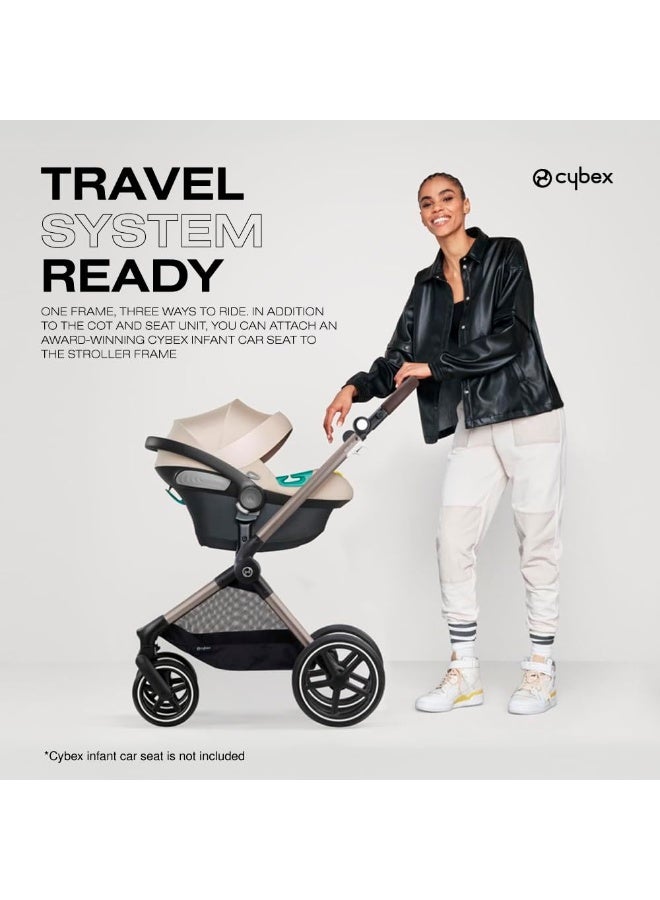 cybex عربة سيبكس إيوس لوكس 2 في 1، رمادي لافا - Image 4