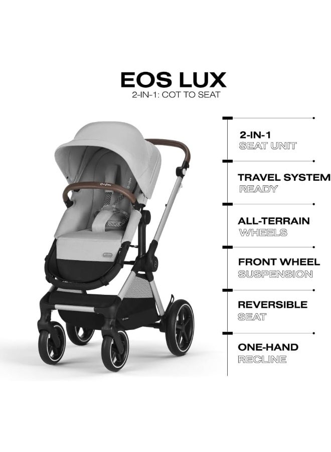 cybex عربة سيبكس إيوس لوكس 2 في 1، رمادي لافا - Image 5