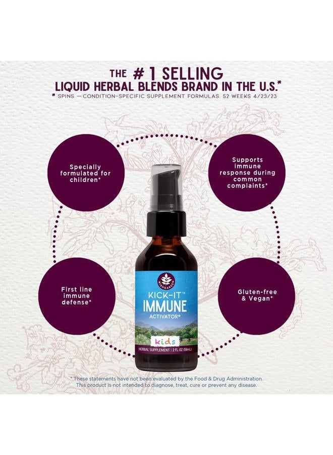 Wishgarden Herbs Kick-It Immune for Kids - Immune Support Supplement for Kids, Herbal Immune Defense & Immune Booster with Echinacea, OSHA, Elder, Rapid Baby and Toddler Immune Support Formula, 2oz - Image 3