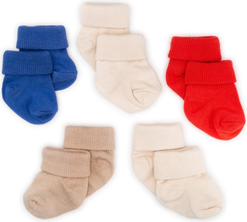 Novibaby 5-Piece Bamboo Newborn Baby Socks I Sailor I 0-6 Months  - Image 4