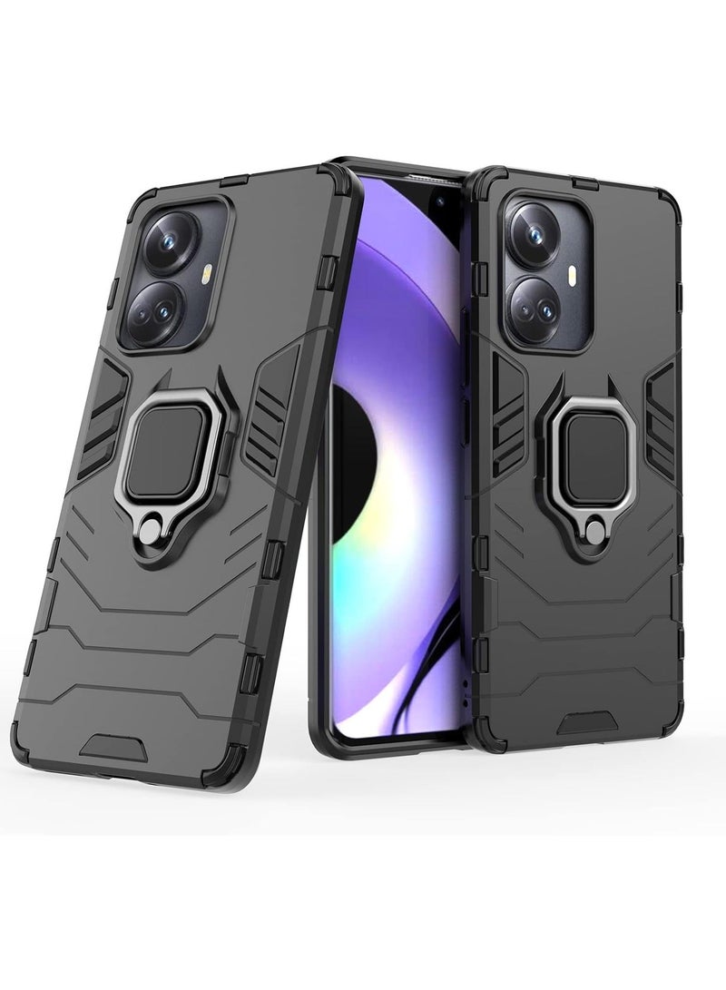 Arabest for Realme 10 Pro Plus 5G Kickstand Case, Hybrid Heavy Duty Armor Dual Layer Anti-Scratch Case Cover, Black - Image 2