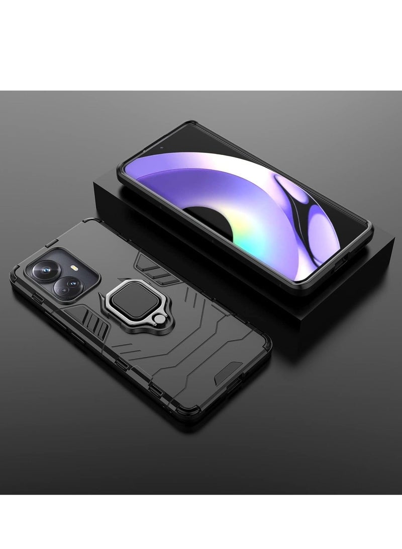 Arabest for Realme 10 Pro Plus 5G Kickstand Case, Hybrid Heavy Duty Armor Dual Layer Anti-Scratch Case Cover, Black - Image 5