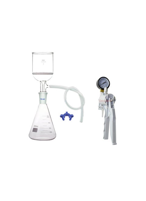 500ml,24/40,Suction Filtration Device,200ml Buchner Funnel,with Lab Vacuum Pump