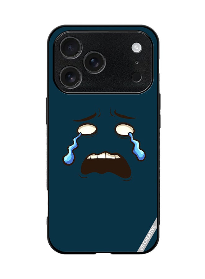 Protective Case Cover For Apple iPhone 17 Pro Crying Face Design Multicolour
