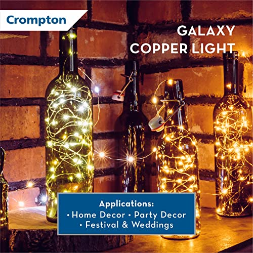Crompton Galaxy Decoration Copper USB Powered String Fairy Lights with 100 Led Light (10 Meters/ 32 Feet, Blue, Pack of 1) - Image 3
