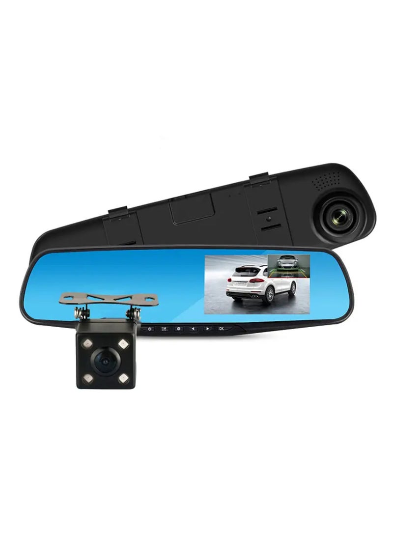 Generic Mirror Dash Cam Night Vision, 1080P Full Touch Screen Front and Rear View Backup Camera for Cars, Loop Recording Streaming Media 170° Wide Angle Parking Assistance with 10 Meters Cable.  - Image 3