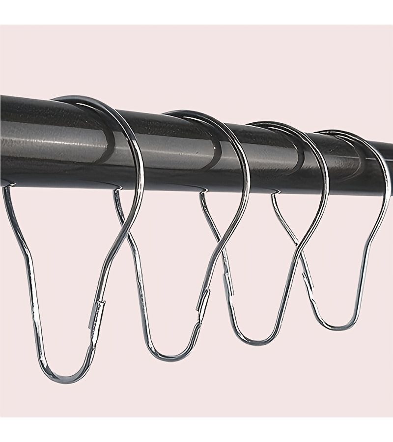 30 Pcs Metal Curtain Hooks with Gourd Design for Drapes and Smooth Gliding Function - Image 1