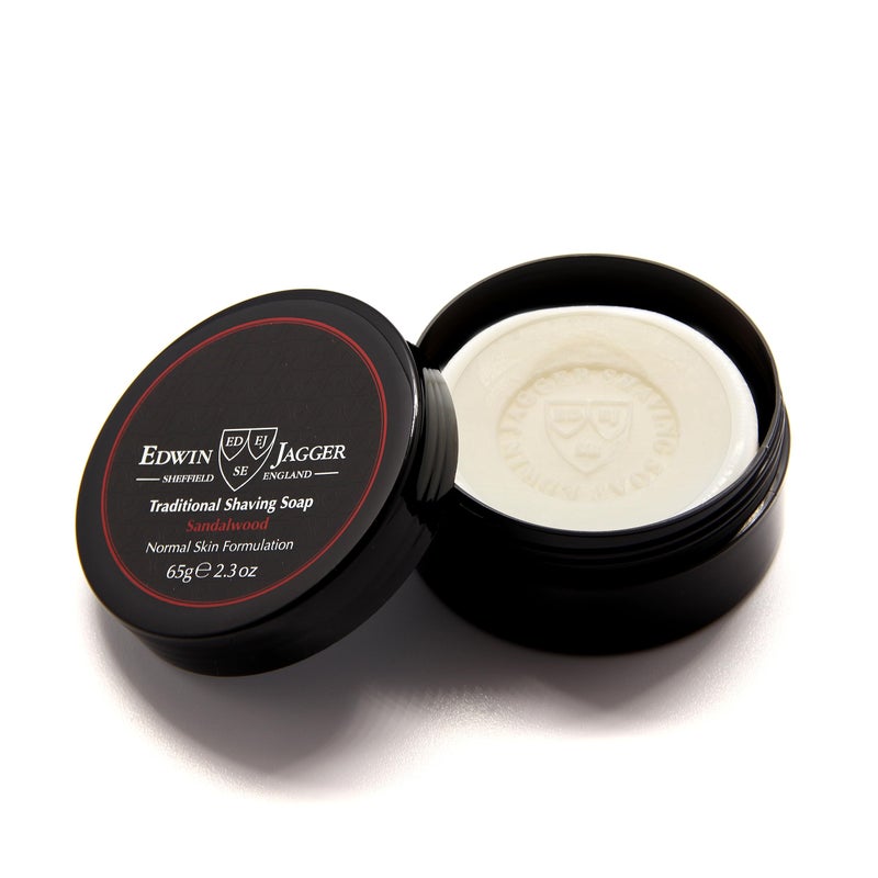 Edwin Jagger SSSWT Sandalwood 99.9% Natural Traditional Shaving Soap 65g Travel Tub - Image 2