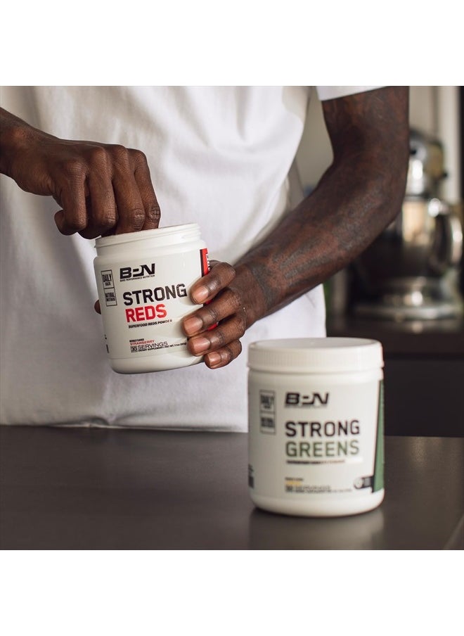 Bare Performance Nutrition - , BPN Strong Greens Superfood Powder, Improved Digestion, Increased Energy, Immune System Support, Lemon - Image 1