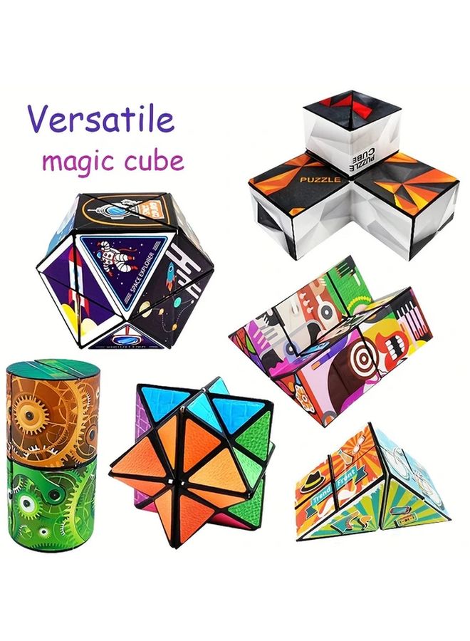 مكعب السحر متعدد الألوان اللانهائي لغز ثلاثي الأبعاد سداسي الشكل لعبة تحدي ذهني للأطفال والكبار - Image 5