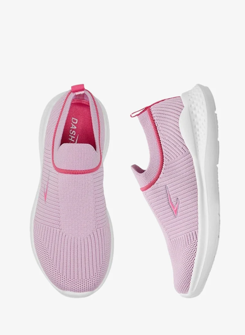 Dash Textured Slip-On Sports Shoes with Pull Tab