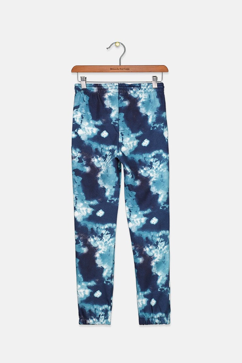 Levi's Kids Boy Drawstring Relaxed Tie Dye Jogger Pants, Navy Combo  - Image 2