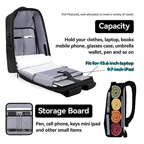 MARK RYDEN Anti Theft Backpack with TSA Approved Lock and Scratch Resistant Shell, Waterproof Travel Backpack, USB Laptop Backpack for Men Fits 15.6 Inch Notebook - Image 3