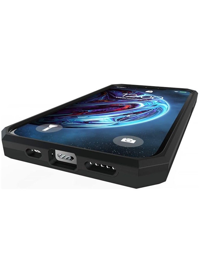 Bills iPhone 14 Premium Armor Case Built-In Kickstand - Military-Grade Shockproof Protective Cover with Reinforced Corners (Black) - Image 4