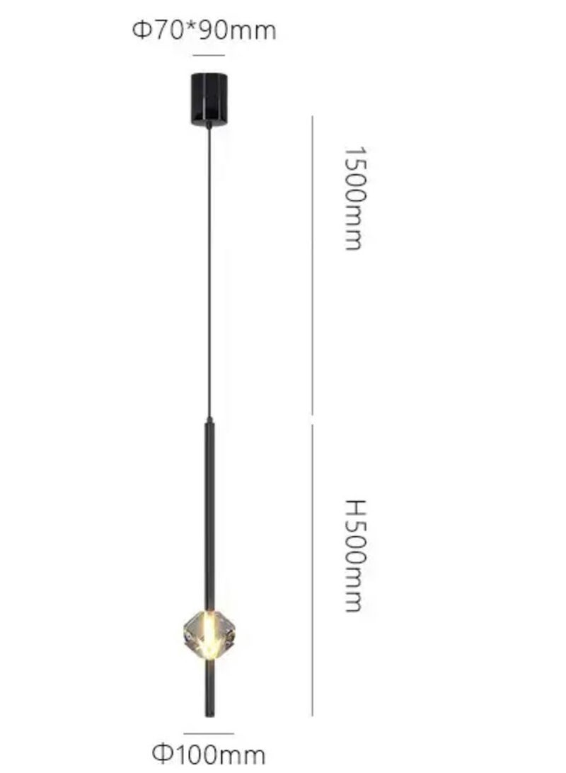 إسكدنيا ثريا علاقي سقف ليد اسود مودرن بثلاث اضاءات 12 واط - Image 4